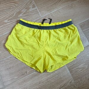 Rabbit Women's Yellow 2" Split Shorts Lined with Zipper pocket